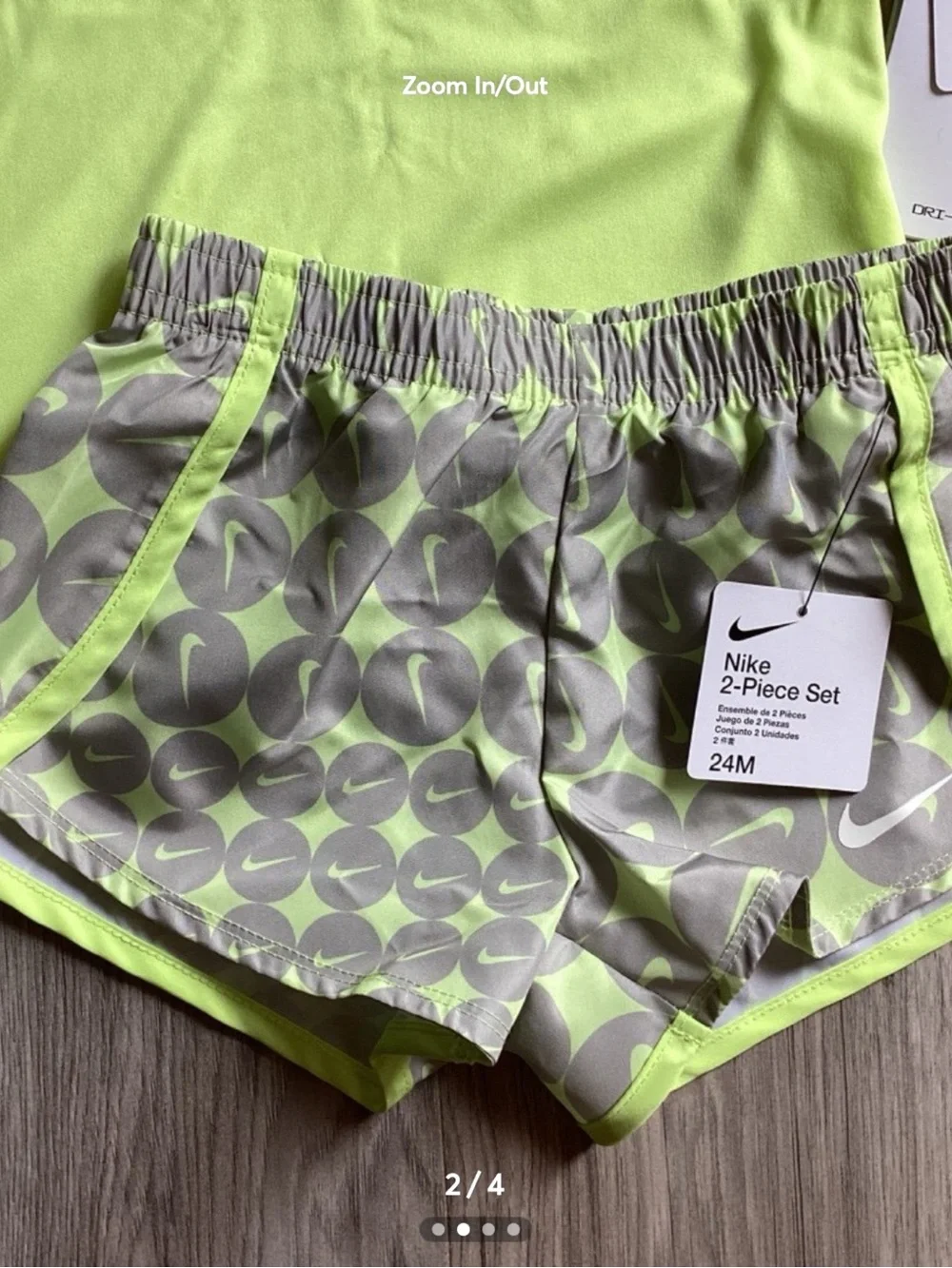 Nike DRIFIT shorts set girls size 24 months(NWT) ~FIRM, NO OFFERS~ - Picture 2 of 4